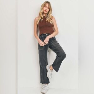 Just Black Denim Carpenter Jeans in Washed Black Size 29